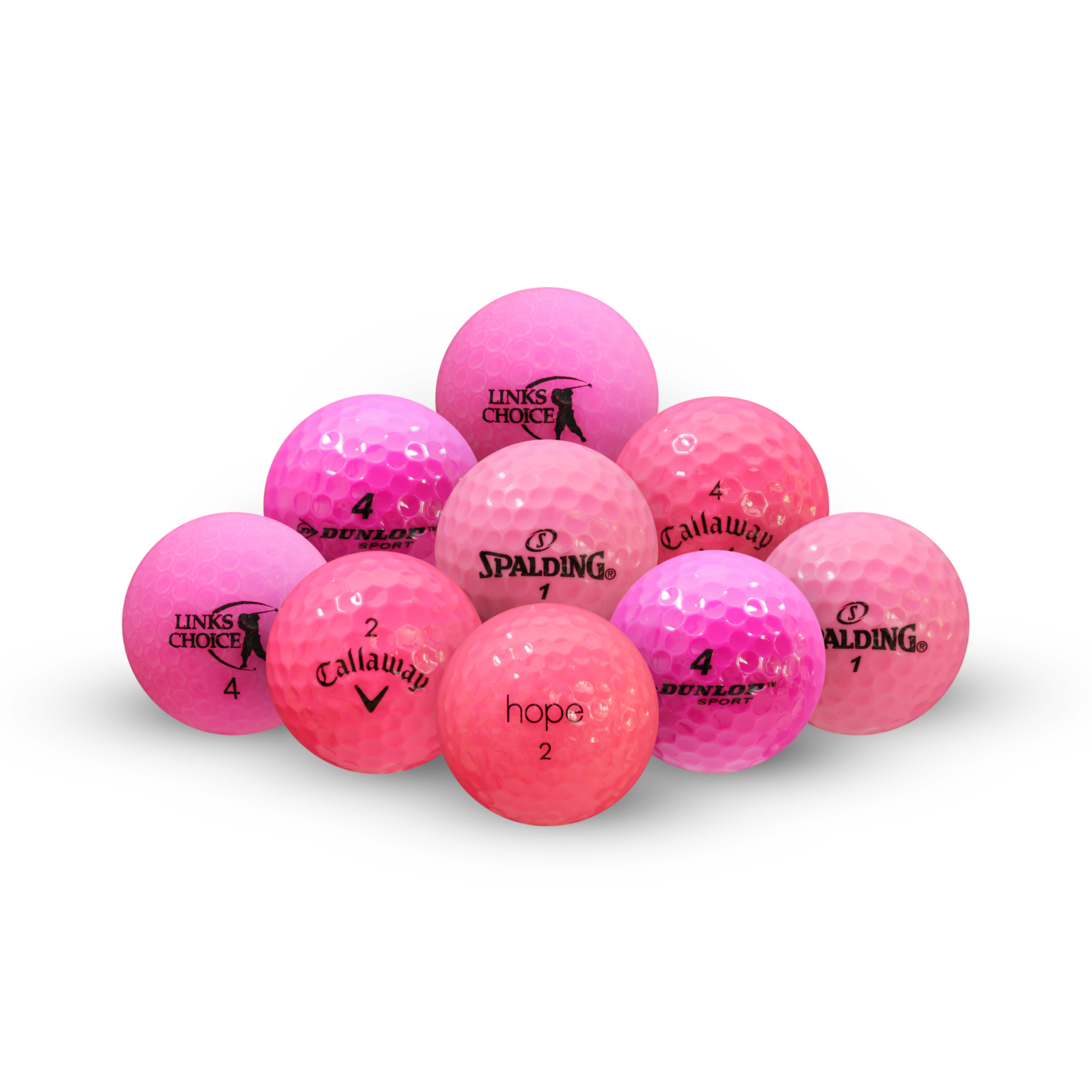 12 Stück Mixbälle pink/rosa AAAA Lakeballs