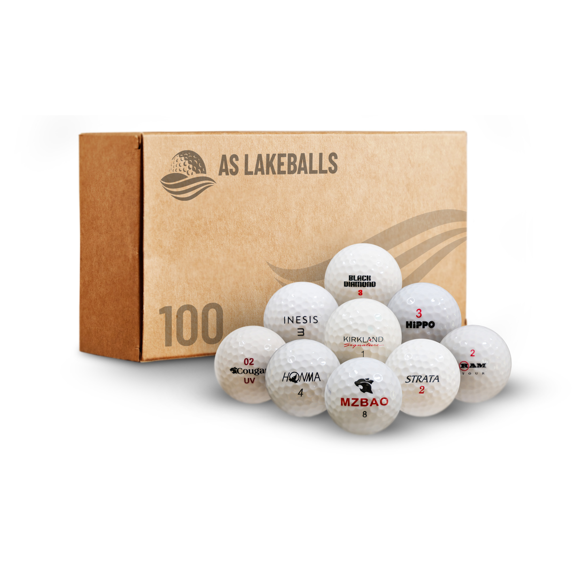 100 Stück Mixbälle weiss AAAA-AAA Lakeballs