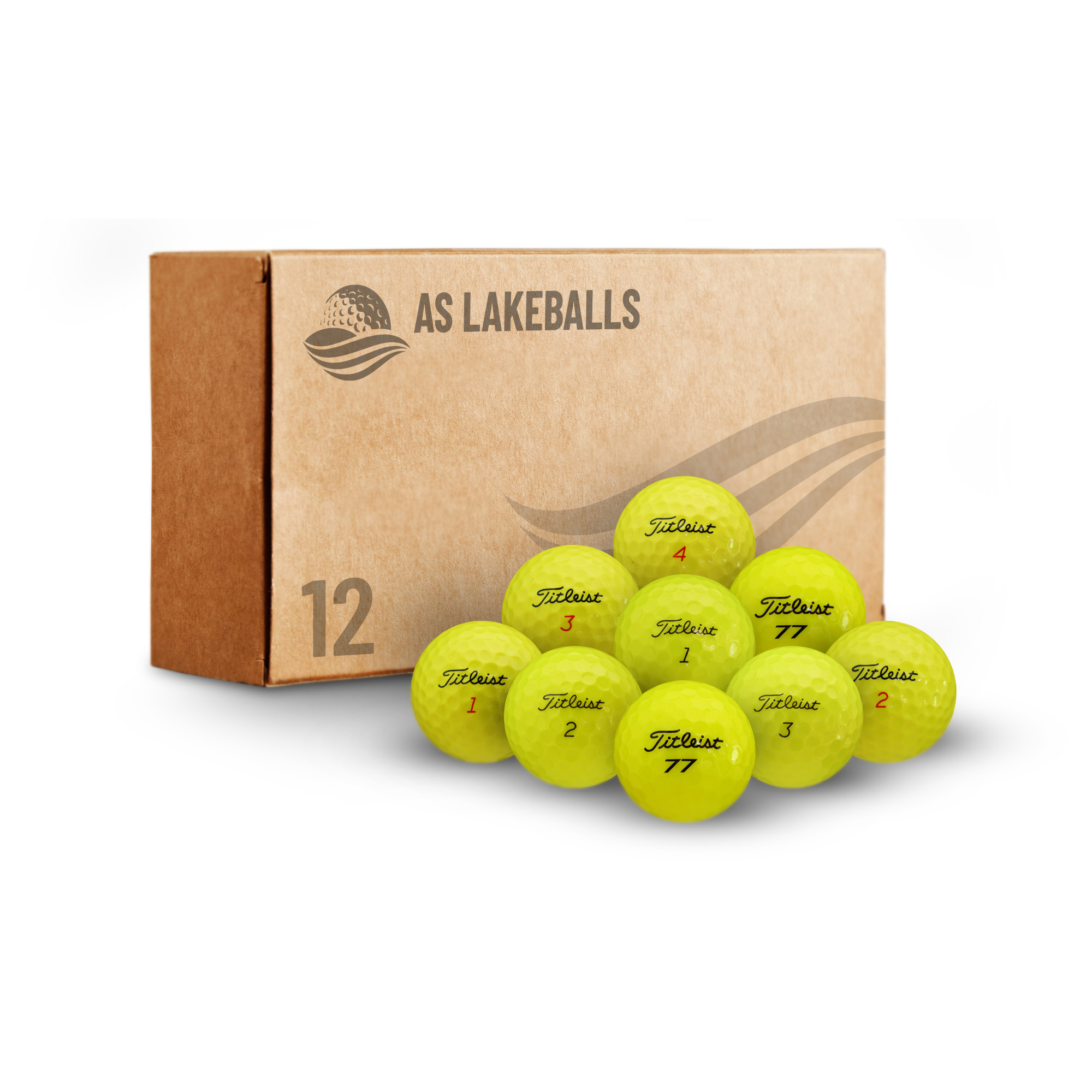 12 Stück Titleist Mix Gelb AA-AAA Lakeballs