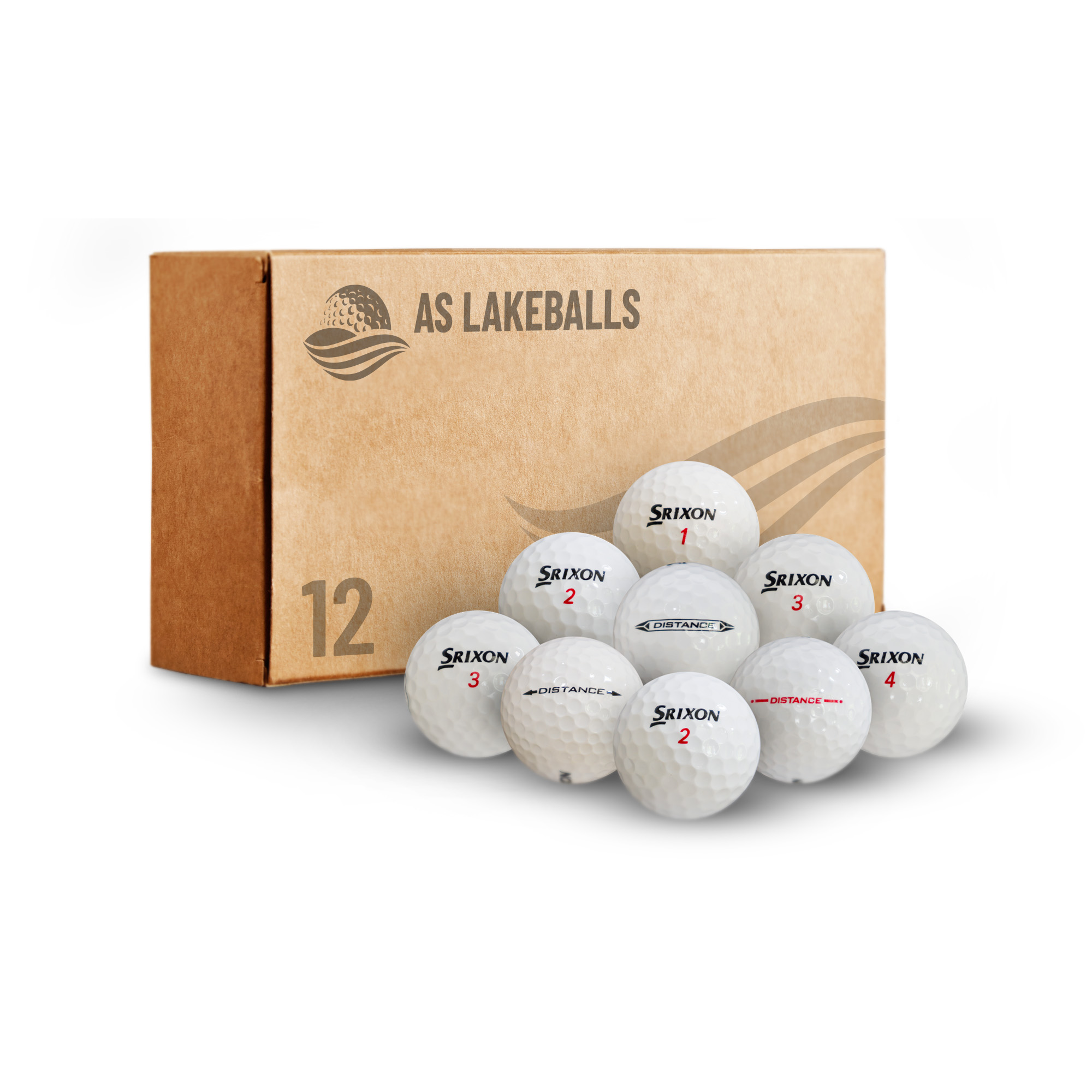12 Stück Srixon Distance AA-AAA Lakeballs