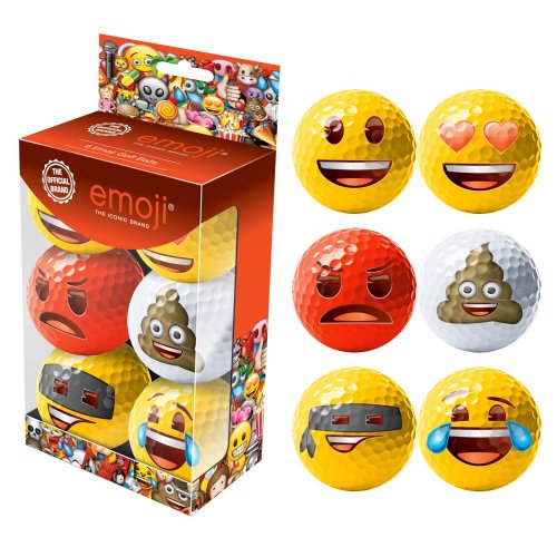 6 Stück Emoji Golfbälle neu