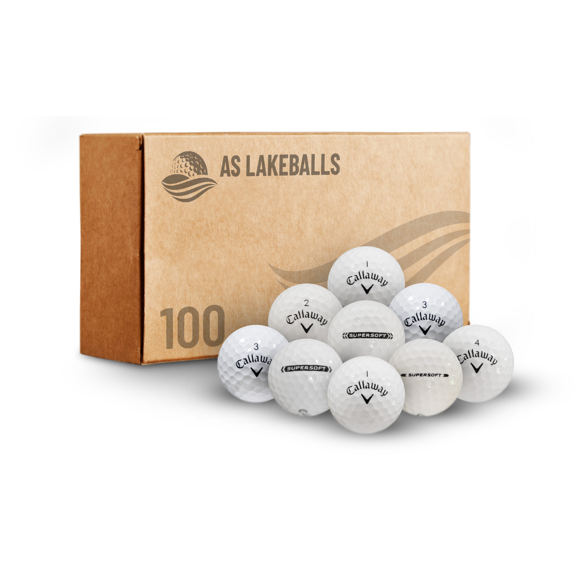 100 Stück Callaway Supersoft AAA-AA Lakeballs