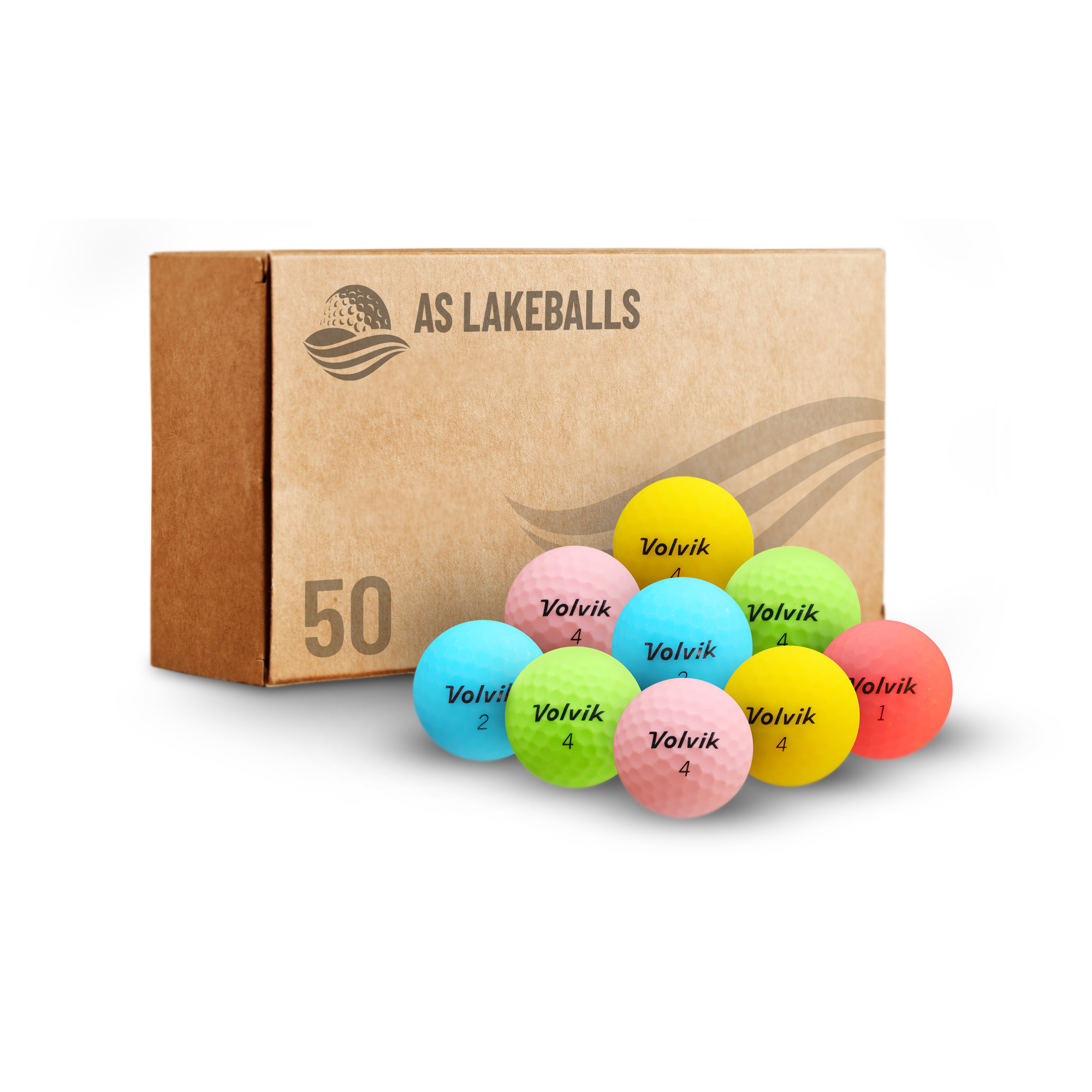 50 Volvik Vivid bunt AA-AAA Lakeballs